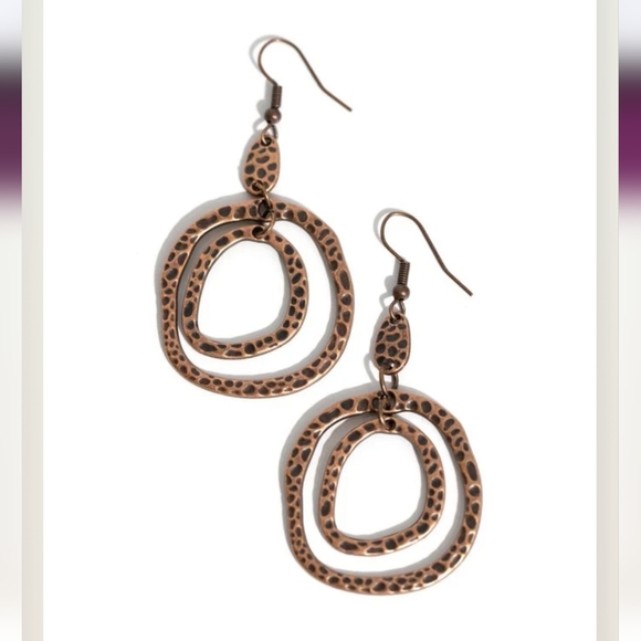 paparazzi Jewelry - Paparazzi Scalding Haute Copper Earrings
